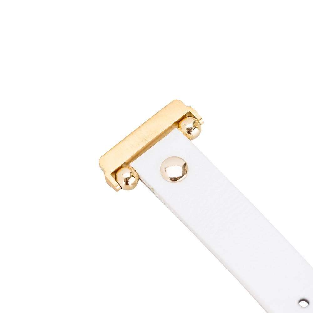 B2B - Leather Fitbit Watch Bands - Ferro Gold Trok Style Bouletta B2B
