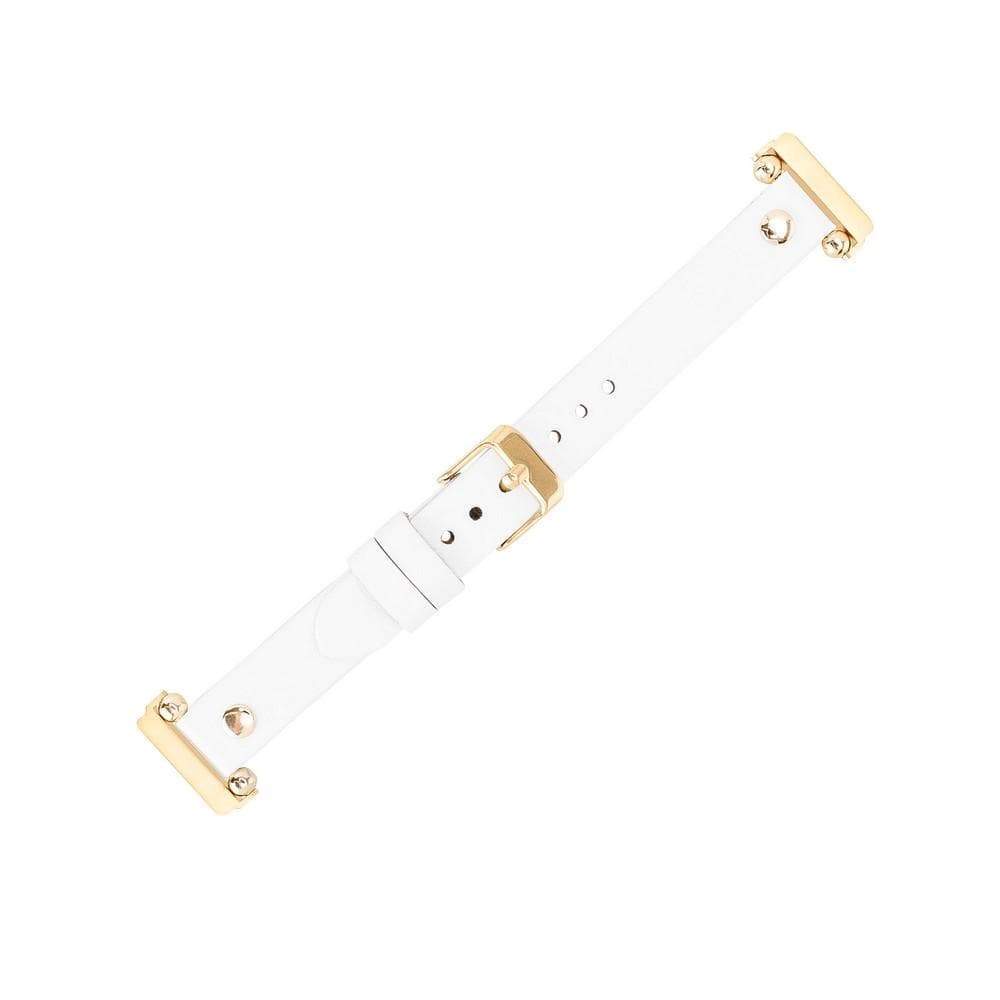 B2B - Leather Fitbit Watch Bands - Ferro Gold Trok Style Bouletta B2B