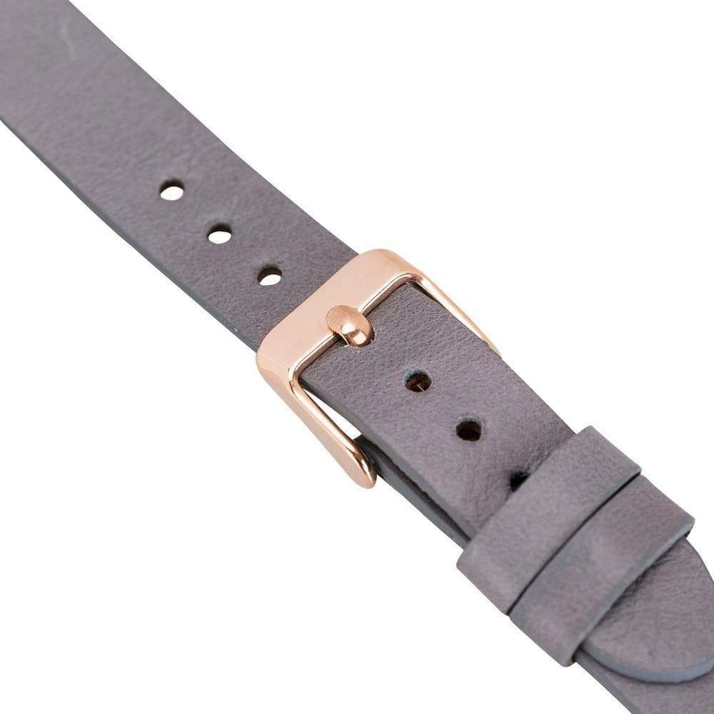 B2B - Leather Fitbit Watch Bands - Ferro Gold Trok Style Bouletta B2B