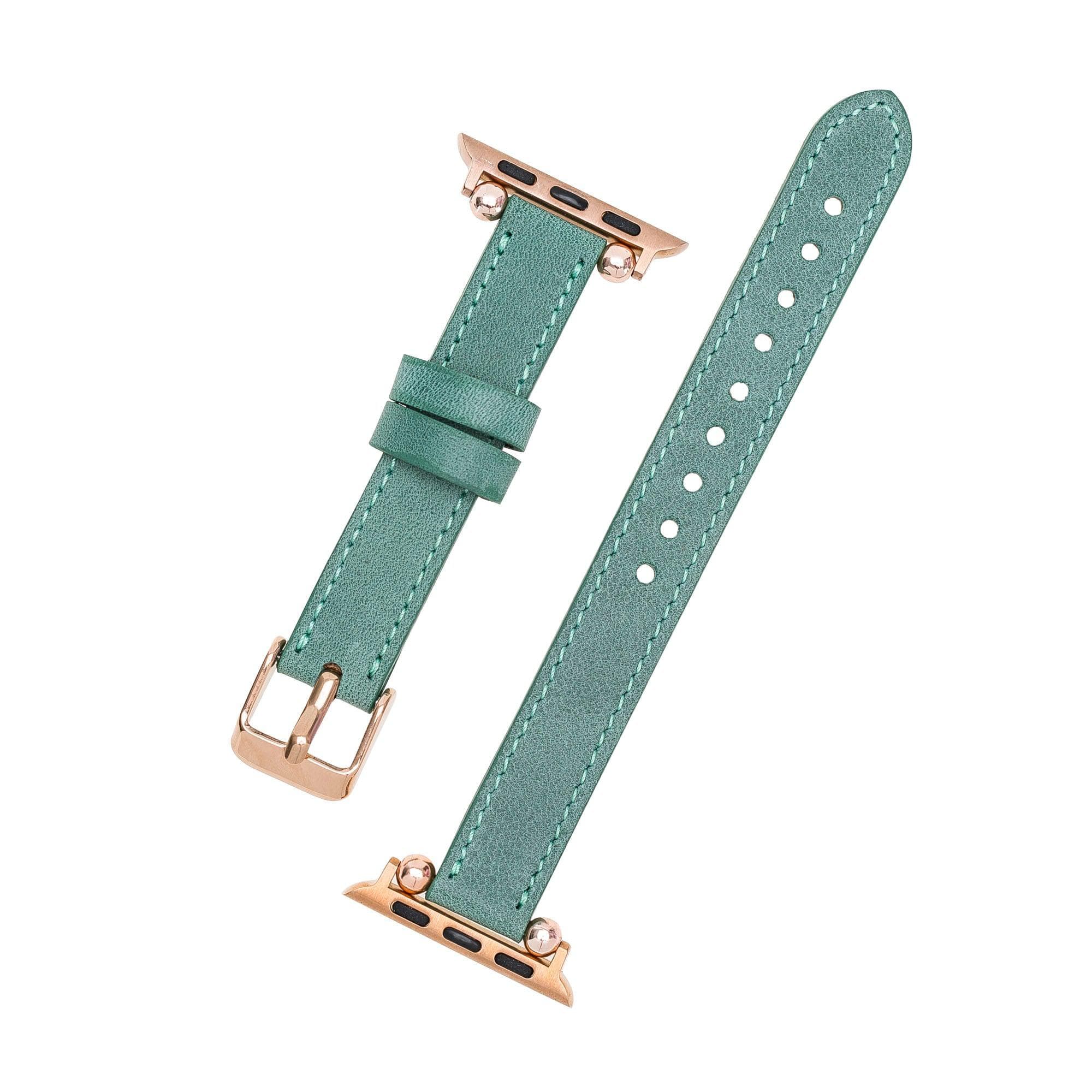 B2B - Leather Fitbit Watch Bands - Ferro Rose Trok Style Bouletta B2B