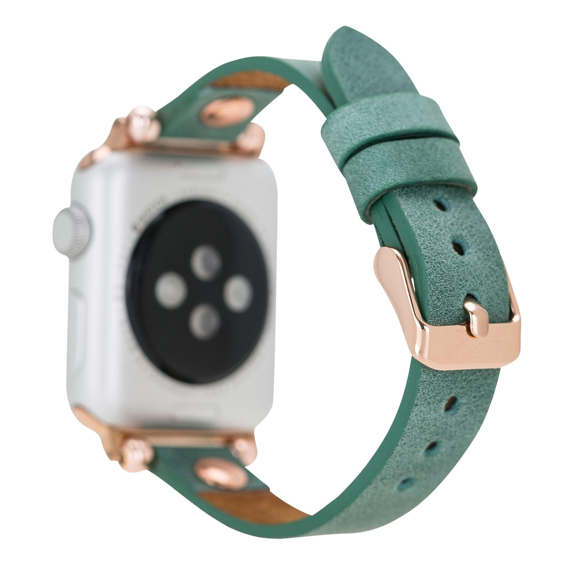 B2B - Leather Fitbit Watch Bands - Ferro Rose Trok Style Bouletta B2B