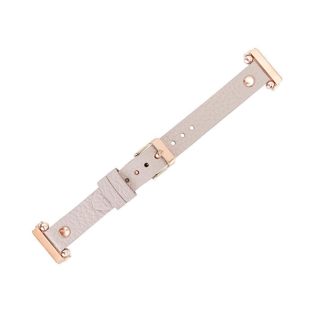 B2B - Leather Fitbit Watch Bands - Ferro Rose Trok Style Bouletta B2B