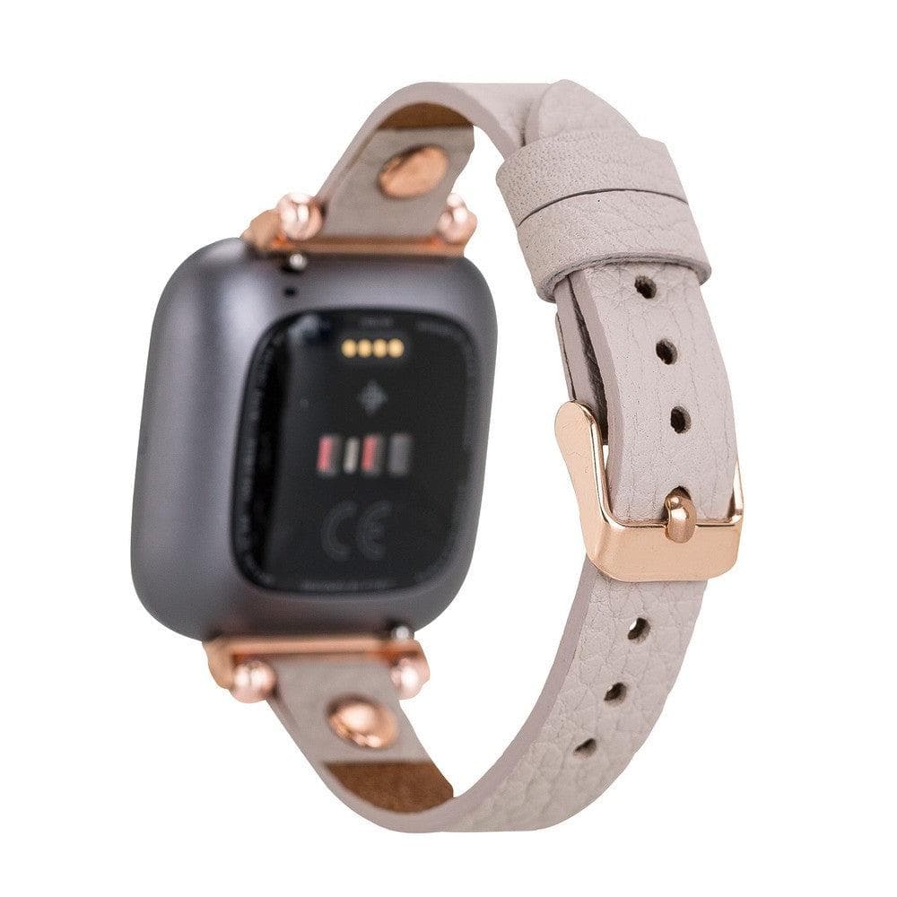 B2B - Leather Fitbit Watch Bands - Ferro Rose Trok Style Bouletta B2B
