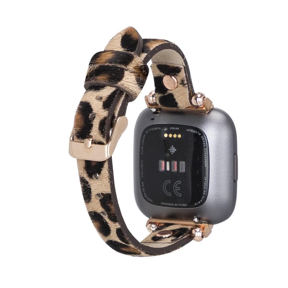 B2B - Leather Fitbit Watch Bands - Ferro Rose Trok Style Bouletta B2B