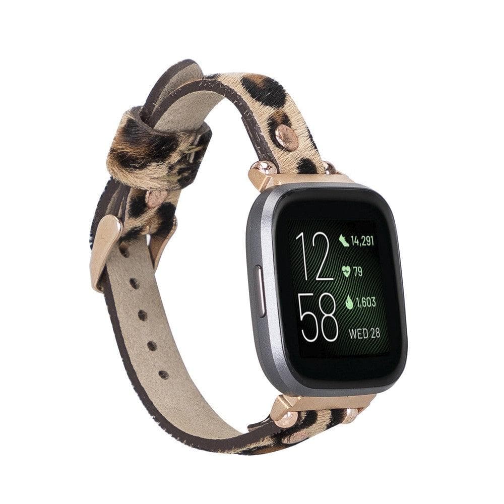 B2B - Leather Fitbit Watch Bands - Ferro Rose Trok Style LEO1 Bouletta B2B
