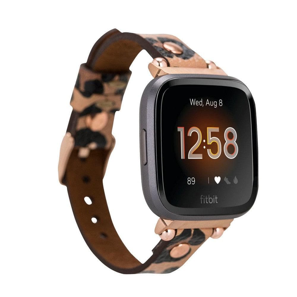 B2B - Leather Fitbit Watch Bands - Ferro Rose Trok Style LEO2 Bouletta B2B