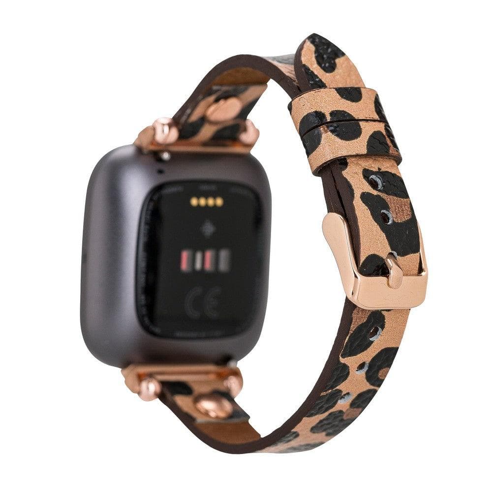 B2B - Leather Fitbit Watch Bands - Ferro Rose Trok Style Bouletta B2B