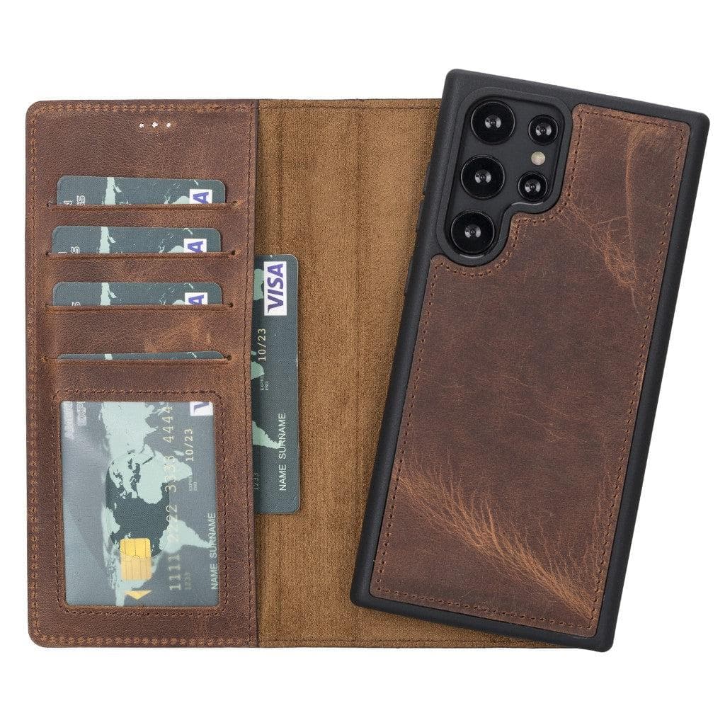 B2B - Samsung Galaxy S22 Series Detachable Leather Case with Window ID / MWWN G2 / Samsung Galaxy S22 Ultra 6.8" Bouletta B2B
