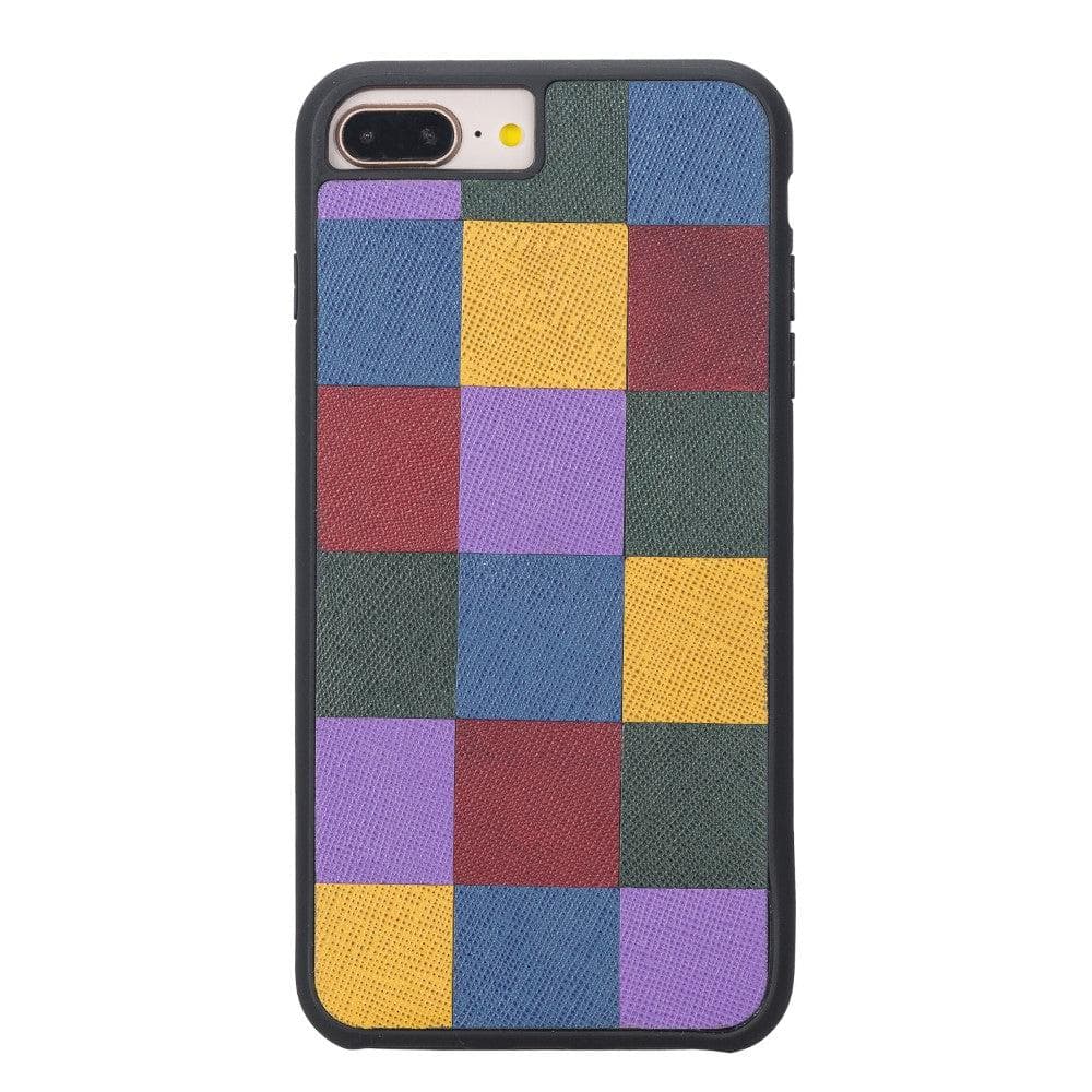 Flexible Genuine Leather Back Cover for Apple iPhone 8 Series iPhone 8 Plus / Rainbow Bouletta LTD
