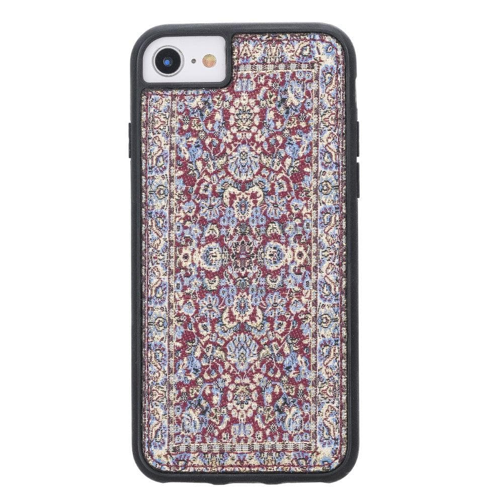 Flexible Genuine Leather Back Cover for Apple iPhone 8 Series iPhone 8 / Motif Red Bouletta LTD