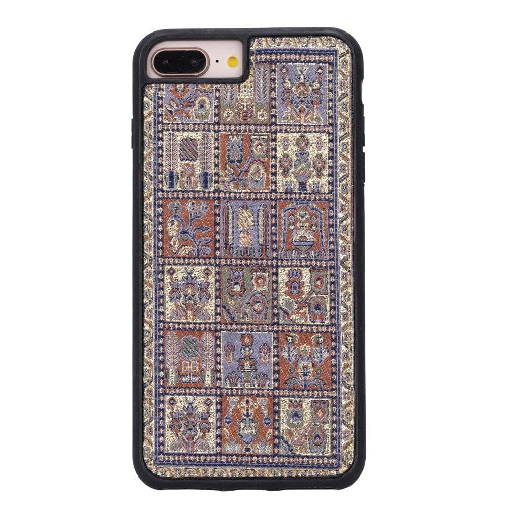 Flexible Genuine Leather Back Cover for Apple iPhone 8 Series iPhone 8 Plus / Motif Brown / Leather Bouletta LTD