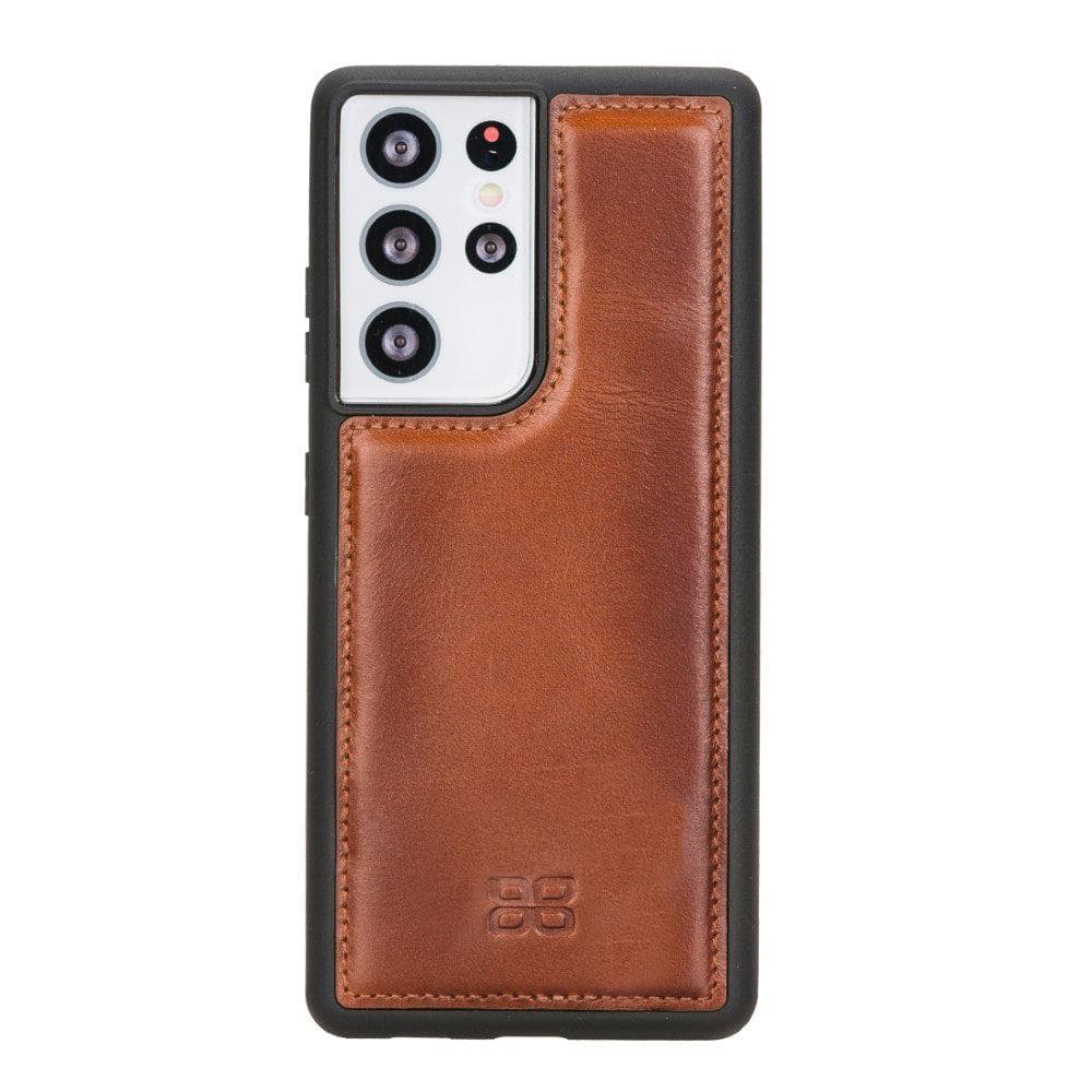 Flex Cover Back Leather Cases for Samsung Galaxy S21 Series S21 Ultra 6.8" / Tan Bouletta LTD
