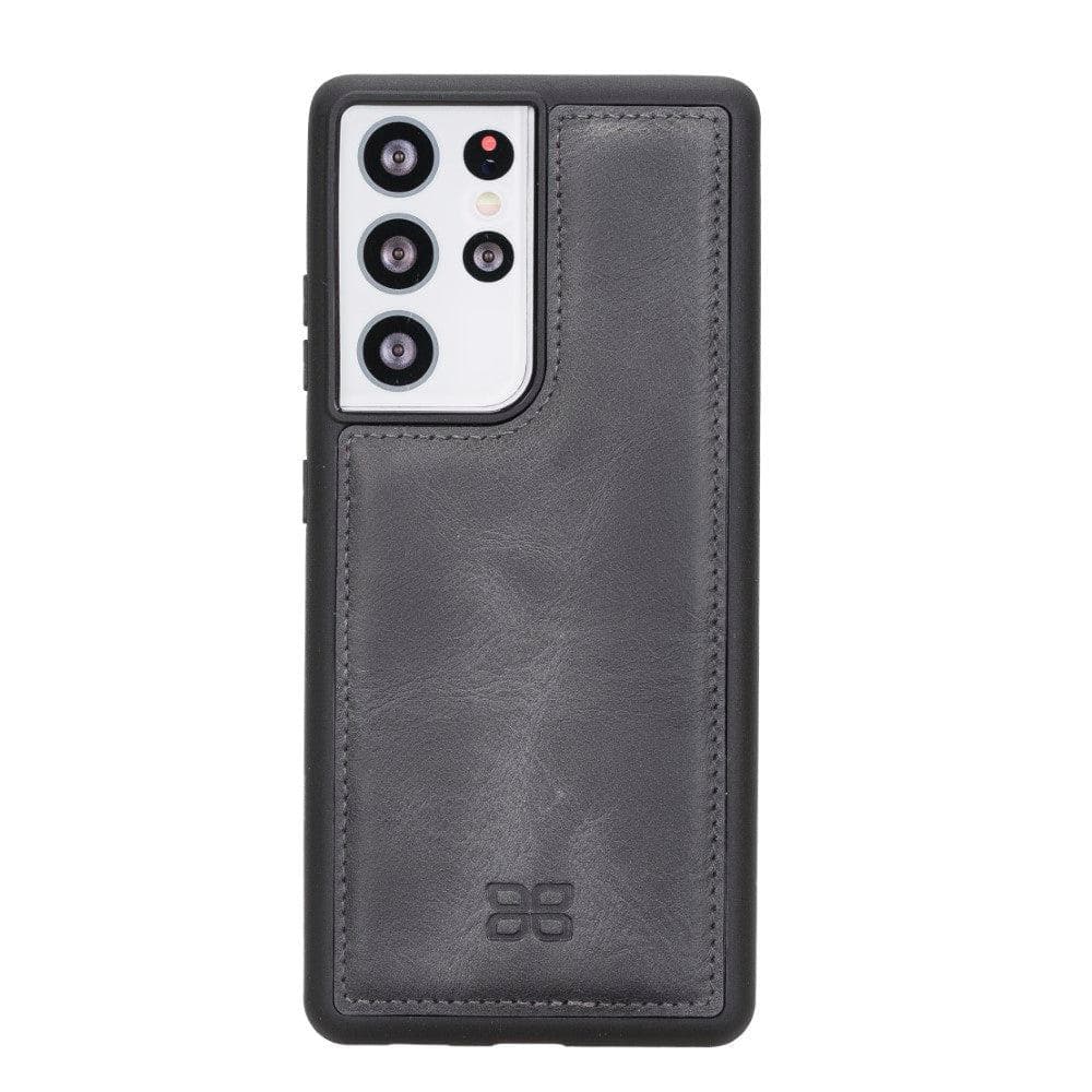 Flex Cover Back Leather Cases for Samsung Galaxy S21 Series S21 Ultra 6.8" / Gray Bouletta LTD