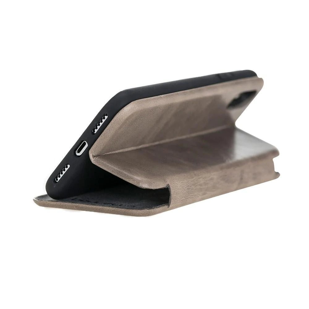 Slim Fit Book Leather Case for Apple iPhone X and iPhone XS Bouletta LTD