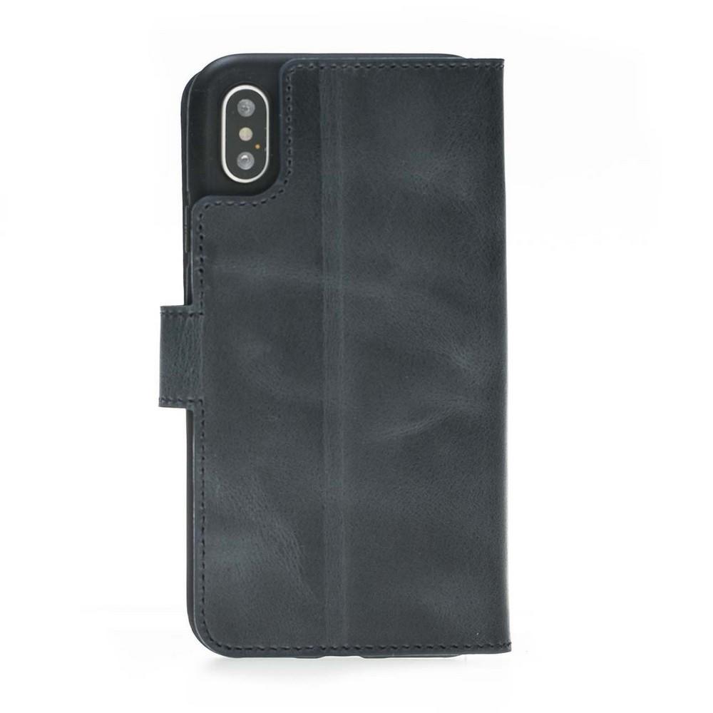 Wallet Folio Leather Case with ID slot for Apple iPhone X/XS - Crazy Green Bouletta Shop