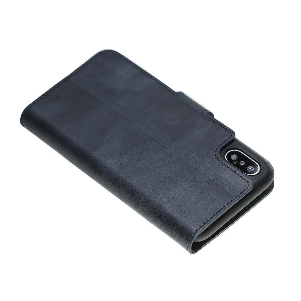 Wallet Folio Leather Case with ID slot for Apple iPhone X/XS - Crazy Green Bouletta Shop