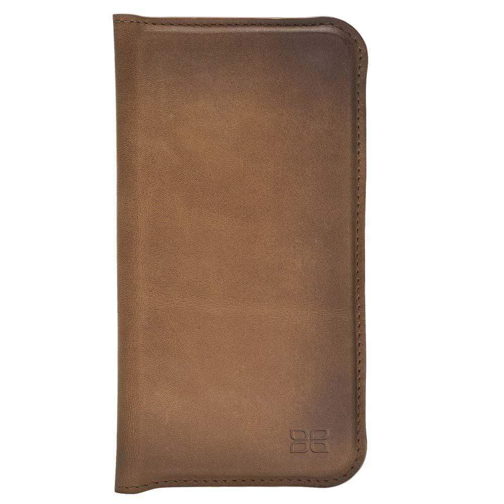 Leather Universal Clutch Wallet Case up to 5.7 inch Phones - Rustic Burnished Tan Bouletta Shop