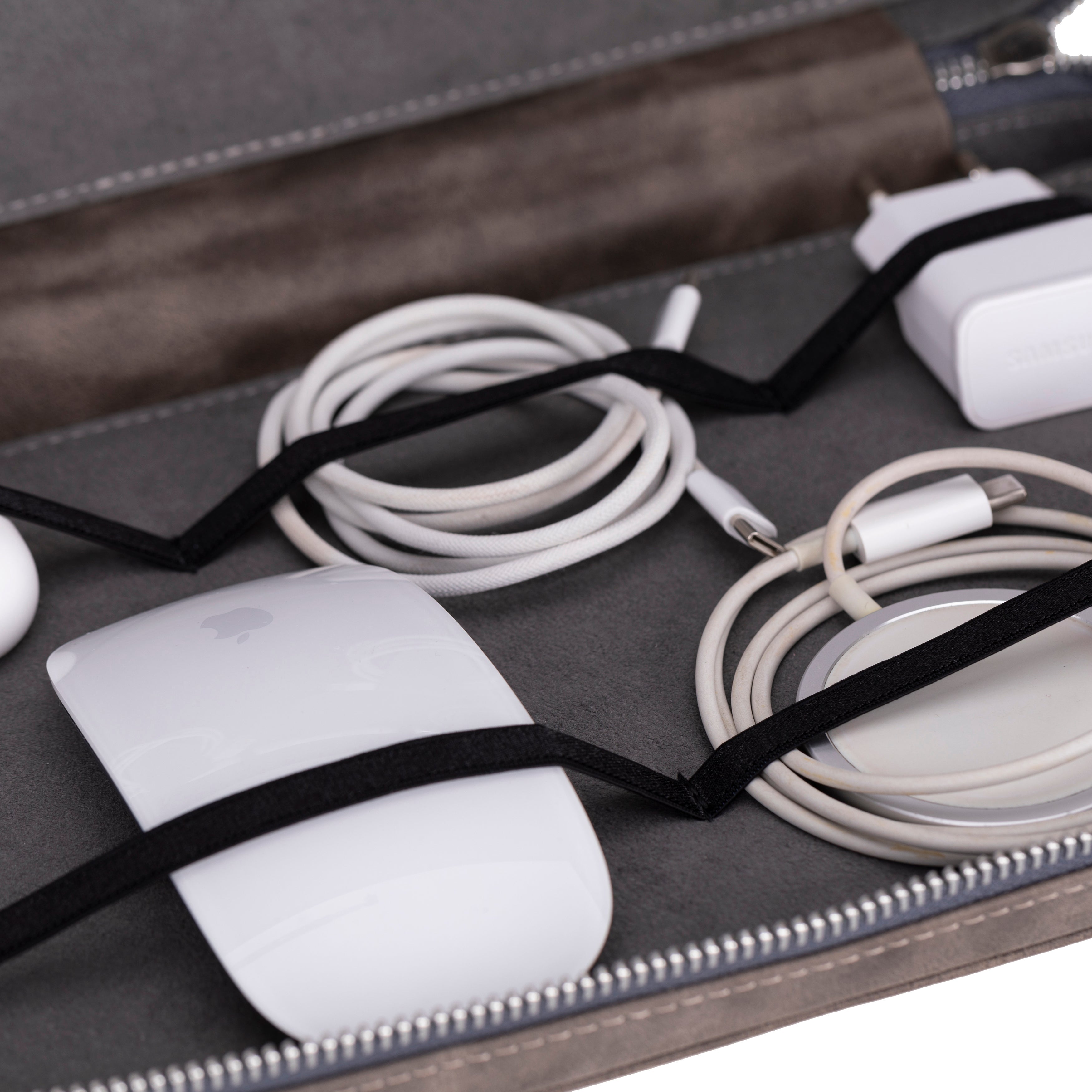 Orbex Leather Travel Cable Organizer