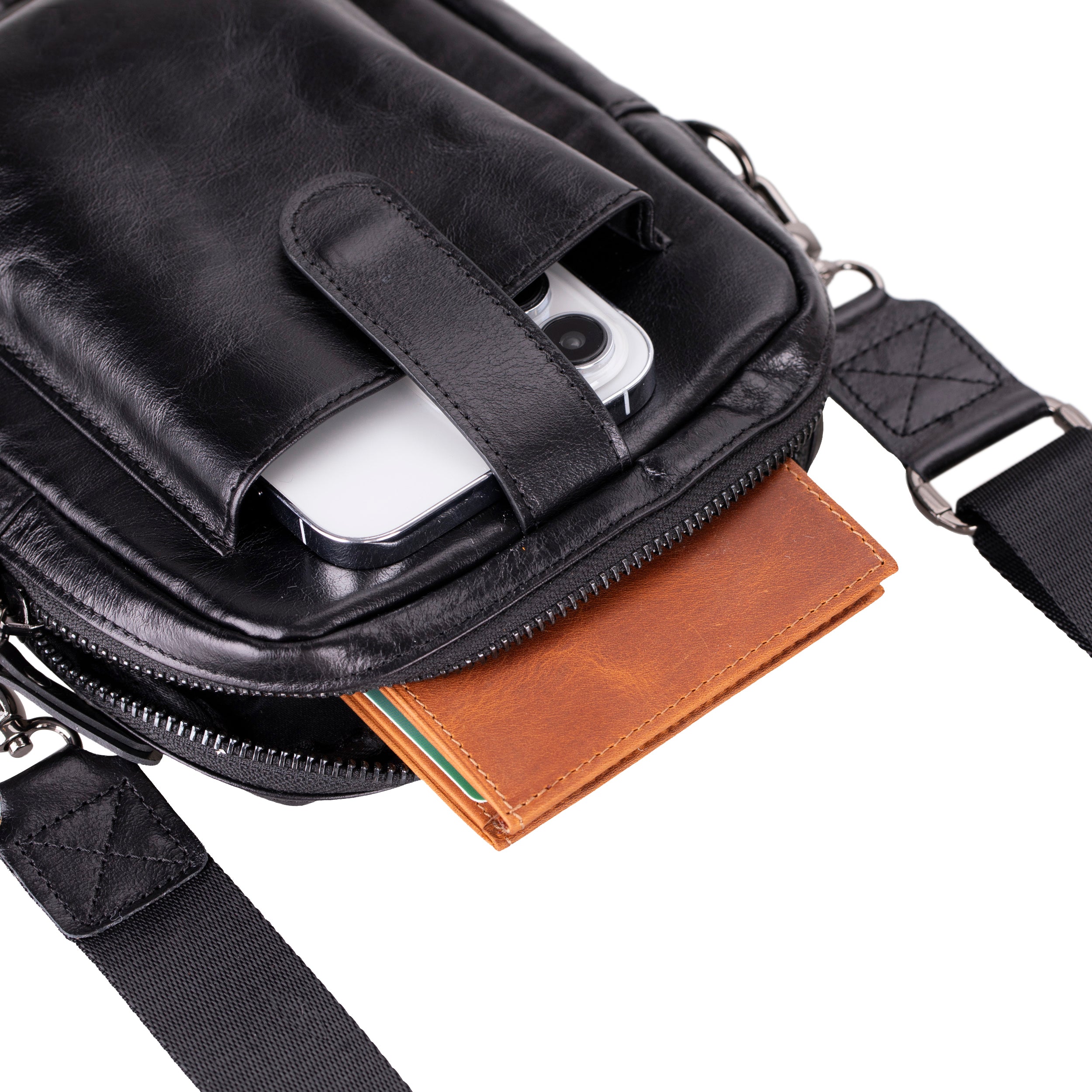 Pisa Genuine Leather Crossbody Bag