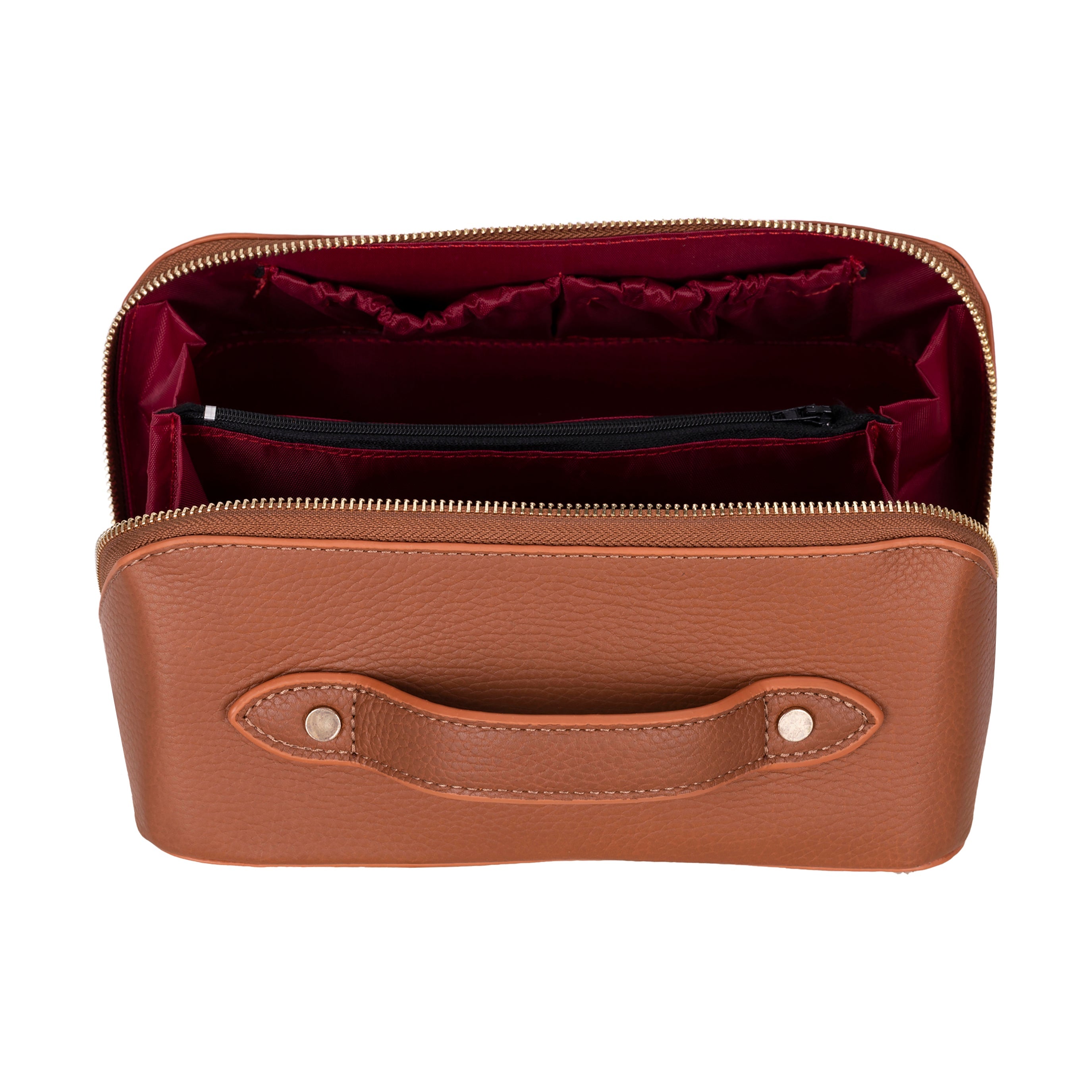 Soluno Leather Make up Bag