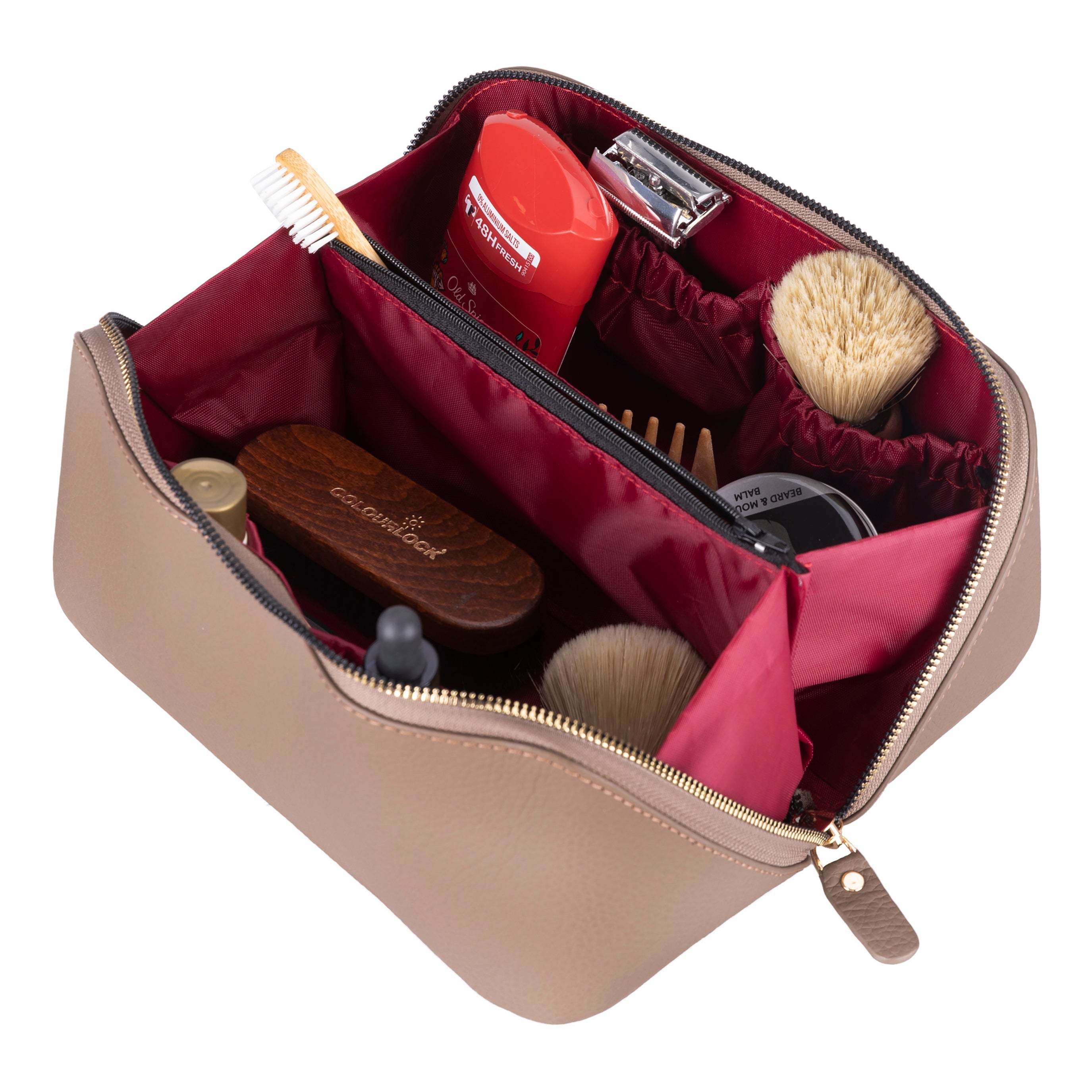 Soluno Leather Make up Bag