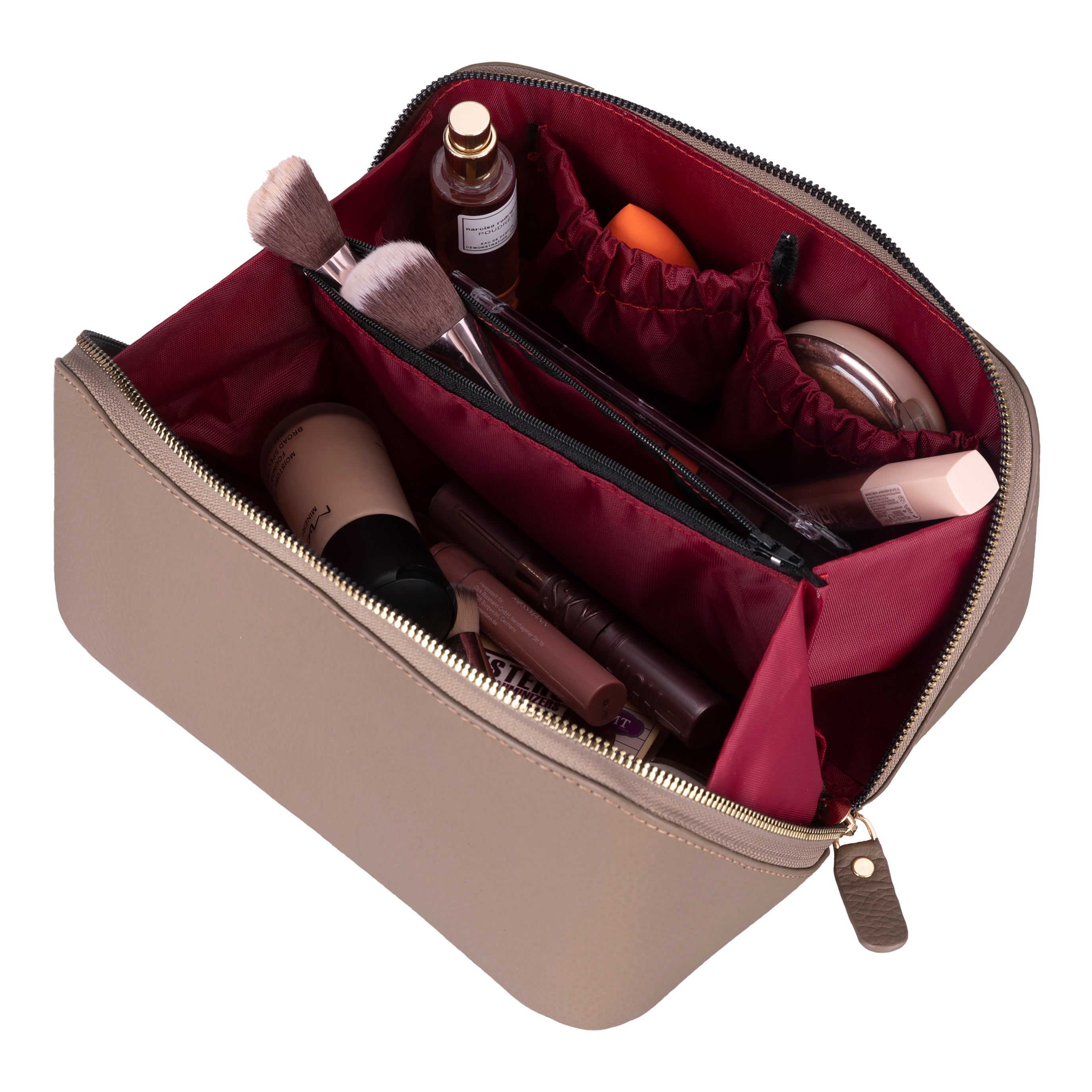 Soluno Leather Make up Bag