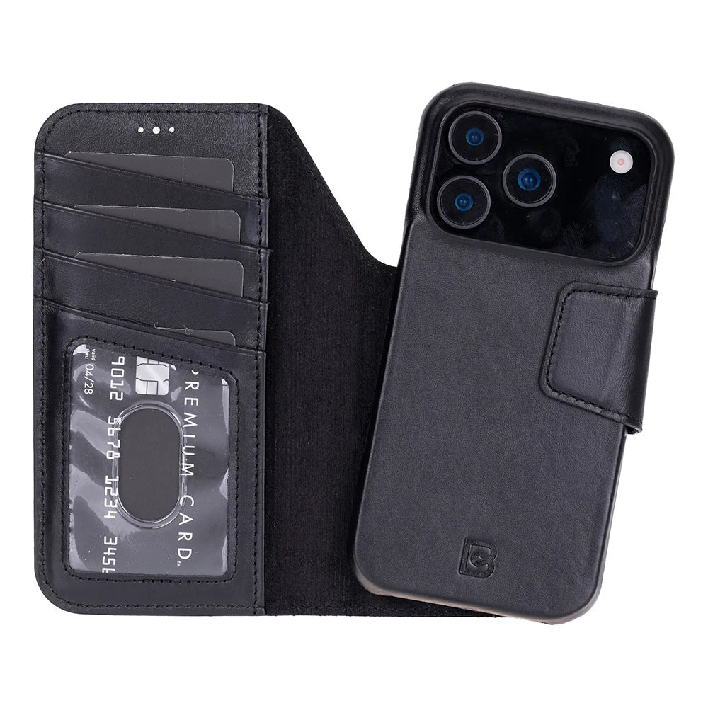 Elite Magic iPhone 17 Pro Detachable Leather Wallet Case