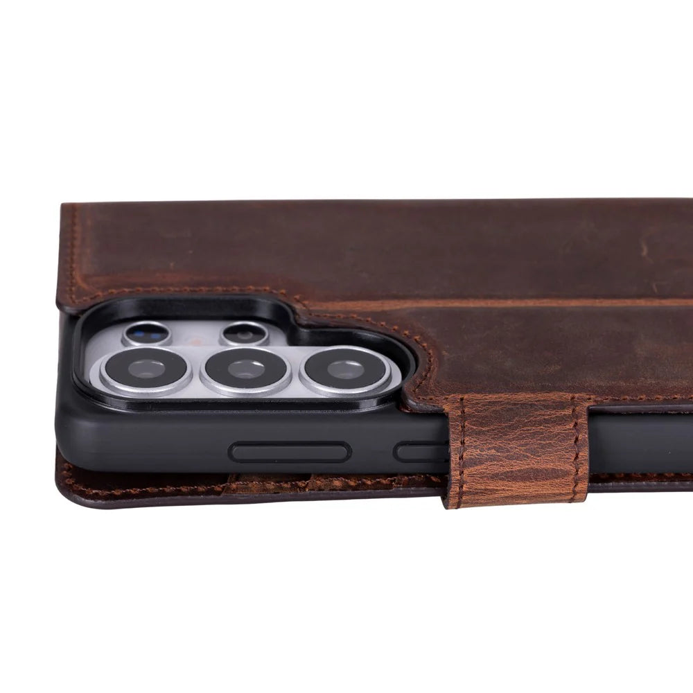 Magic Samsung Galaxy S26 Ultra Leather Detachable Wallet Case