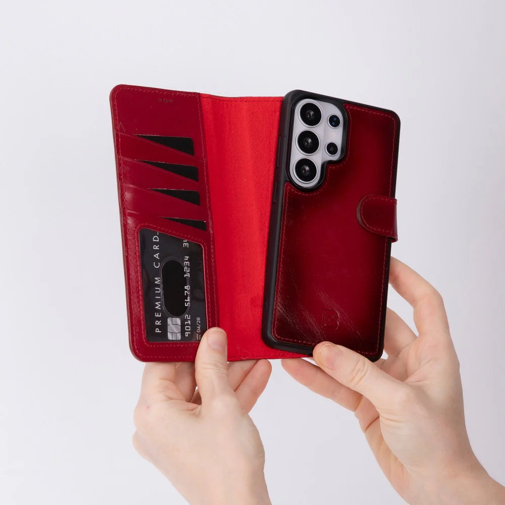 Magic Samsung Galaxy S26 Ultra Leather Detachable Wallet Case