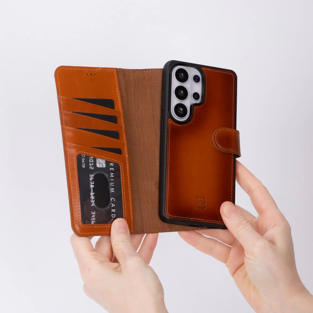 Magic Samsung Galaxy S26 Ultra Leather Detachable Wallet Case