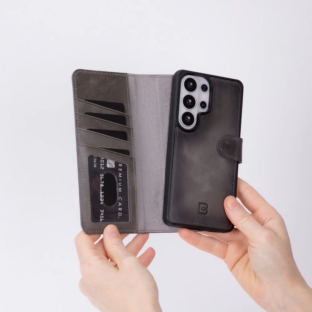 Magic Samsung Galaxy S26 Ultra Leather Detachable Wallet Case