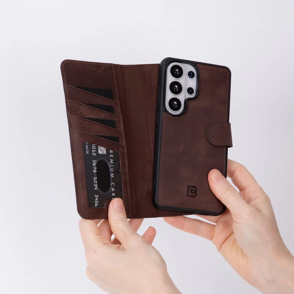 Magic Samsung Galaxy S26 Ultra Leather Detachable Wallet Case