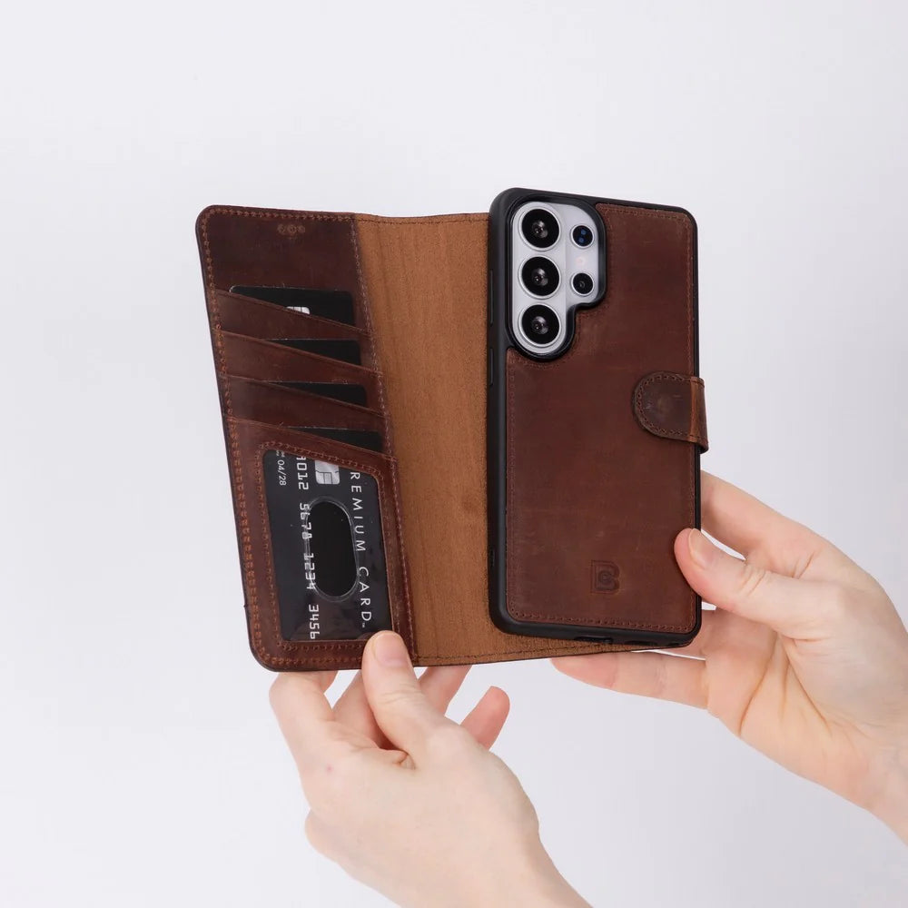 Magic Samsung Galaxy S26 Ultra Leather Detachable Wallet Case