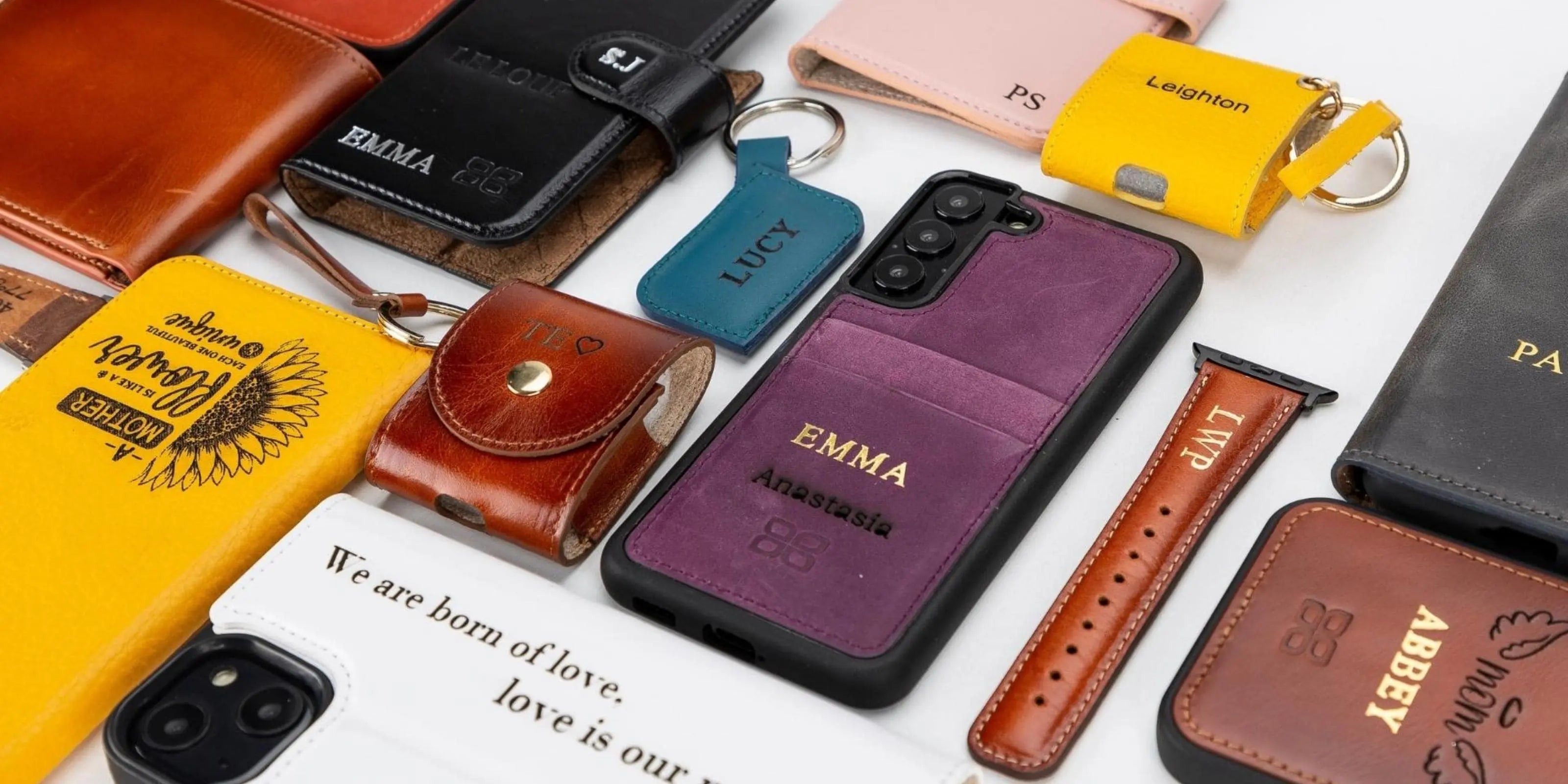 Personolized Leather iPhone Samsung Cases and Apple Watch Bands - Bouletta