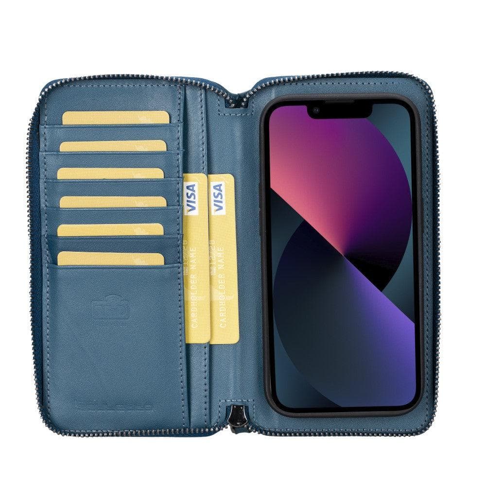 Apple iPhone 14 Series Detachable and Zipper Leather Wallet Case - PMW Bouletta LTD