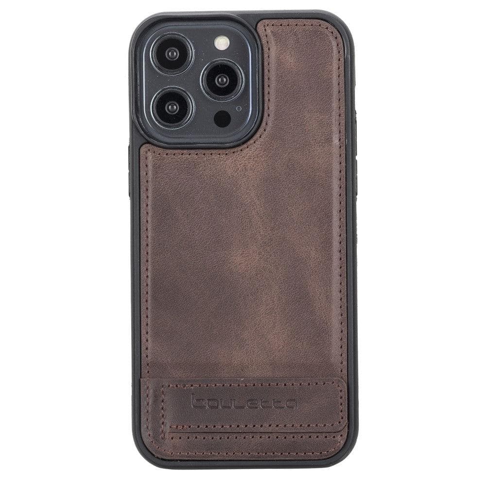 Apple iPhone 14 Series Leather Back Cover with Stand iPhone 14 Pro Max / Brown Bouletta LTD