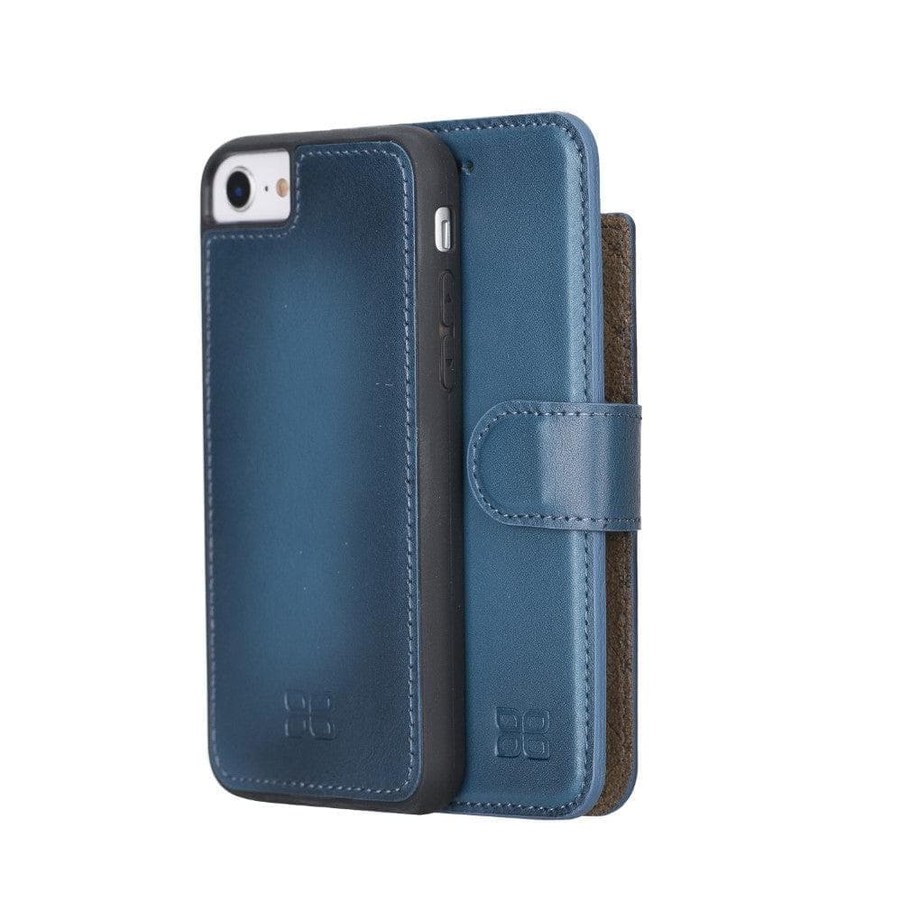 Apple iPhone 8 Series Detachable Leather Wallet Case - MW iPhone 8 / Blue Bouletta LTD
