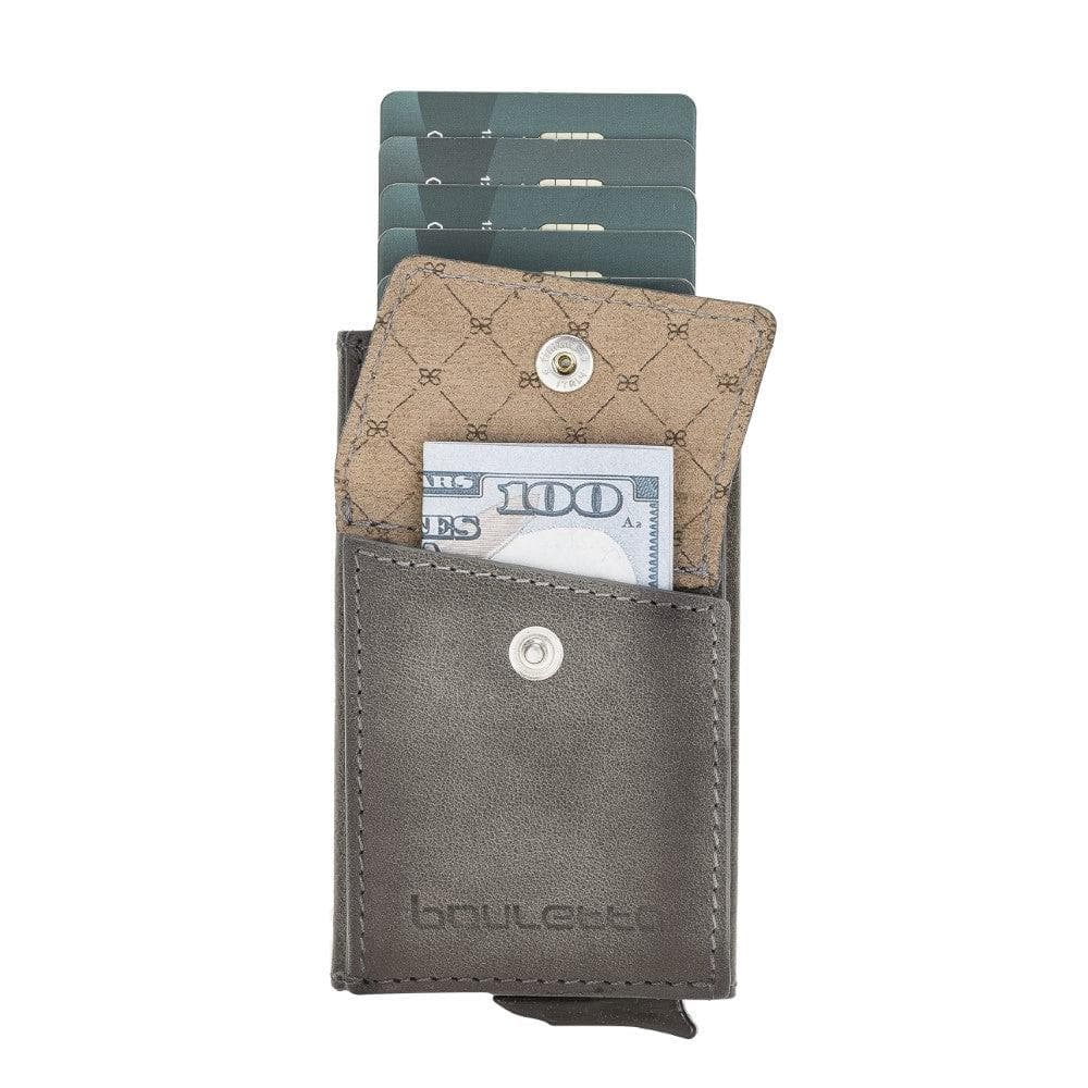 Austin Leather Mechanical Coin Card Holder Bouletta
