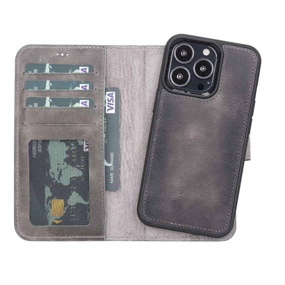 B2B - Apple iPhone 13 Series Detachable Leather Case RFID/ MWW iPhone 13 6.1" / TN18EF Bouletta B2B