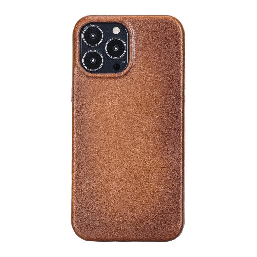 B2B - Apple iPhone IP13 Series Leather Case / RC - Rock Cover iPhone 13 Pro Max 6.7" / Rustic Tan Bouletta B2B