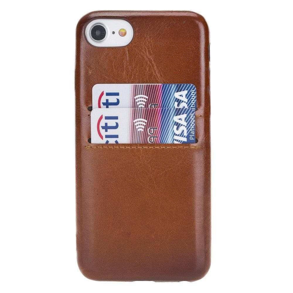 B2B - Apple iPhone SE/8/7 Series Leather Case / UCCC - Ultra Cover with Card Holder Tan Bouletta B2B
