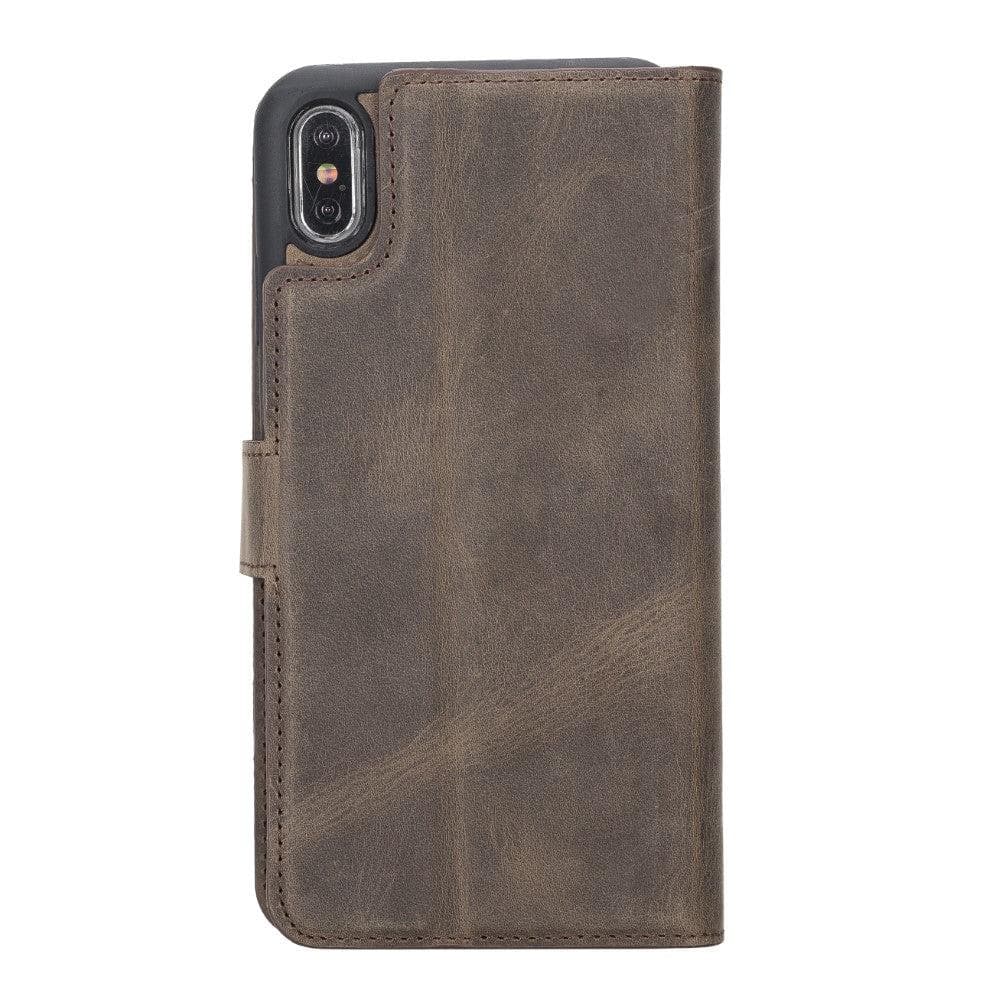 B2B- Apple iPhone X Series Detachble Double Leather Wallet Case / DMW Bouletta