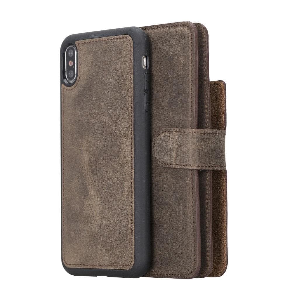 B2B- Apple iPhone X Series Detachble Double Leather Wallet Case / DMW Bouletta B2B