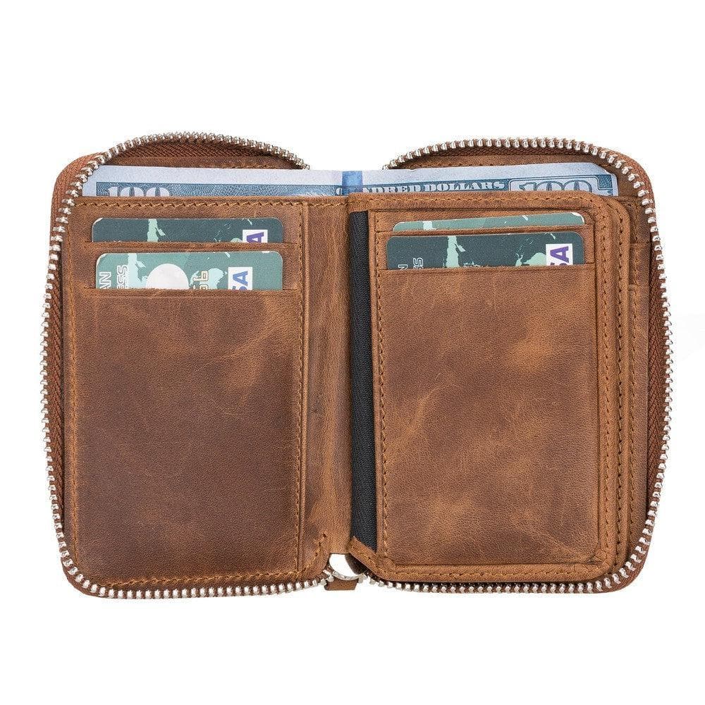 Elvis Genuine Leather Zipper Wallet