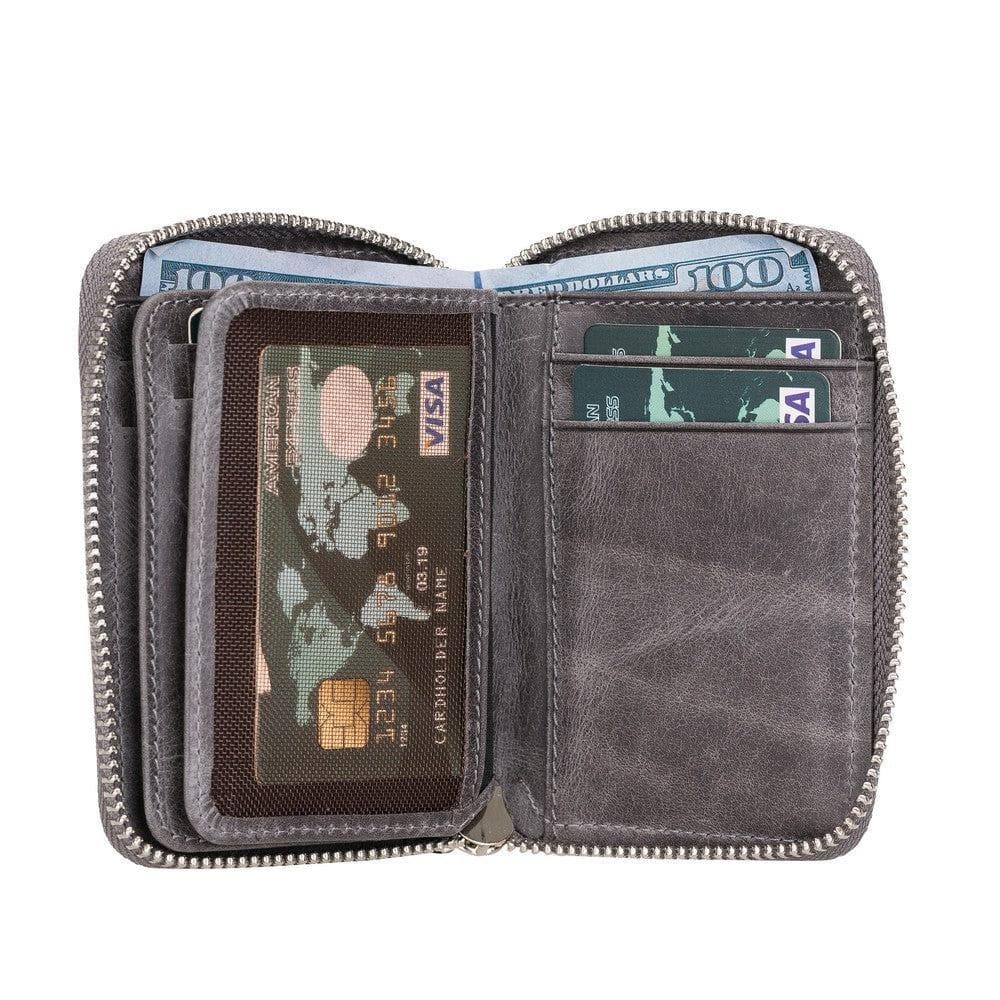 Elvis Genuine Leather Zipper Wallet