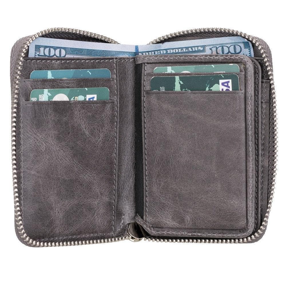 Elvis Genuine Leather Zipper Wallet