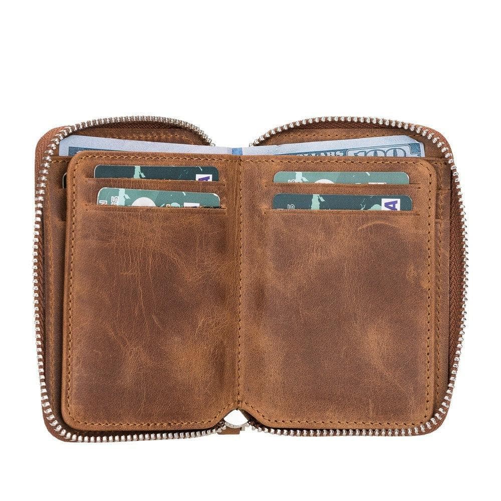 Elvis Genuine Leather Zipper Wallet