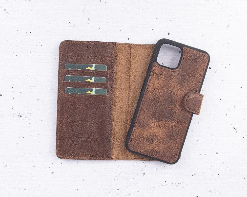 B2B- Google Pixel 4 Series Detachble Magnetic Wallet Leather Case Google Pixel XL / Brown Bouletta B2B