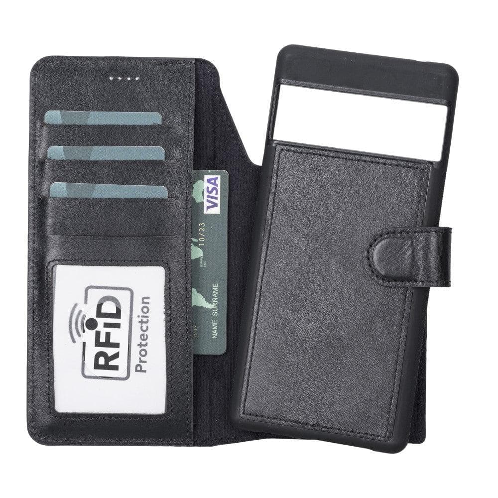 B2B- Google Pixel 6  Series Detachble Magnetic Wallet Leather Case RST1 / Google Pixel 6 Pro Bouletta B2B