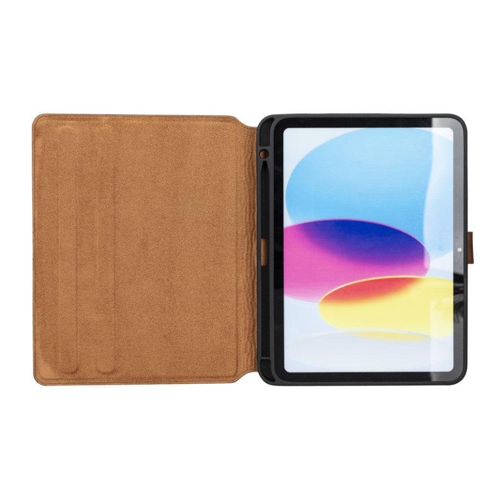 B2B - Stage Leather İpad Cases 10.9" iPad 10.Generation 2022 / Antic Brown Bouletta B2B